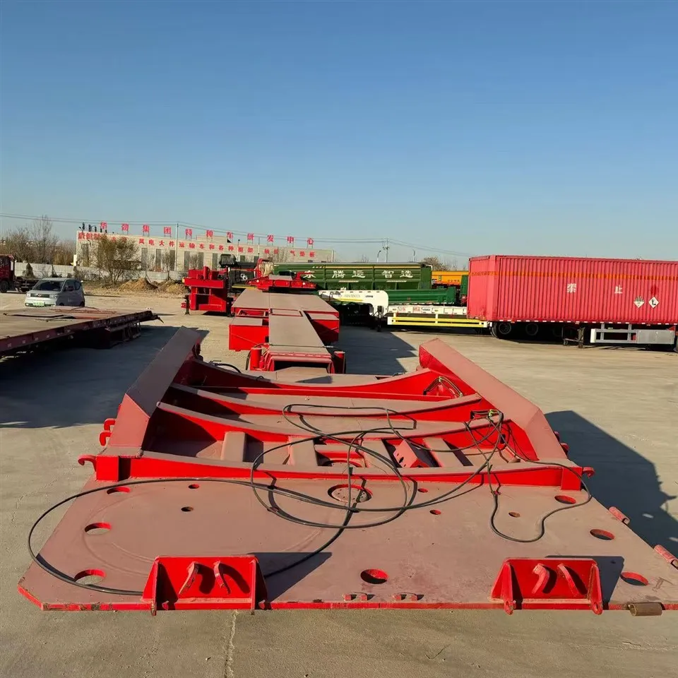 Фабрика Оптова Індивідуальна 3 осі 60 тонн 4 осі 100T Сталевий Lowboy Напівпричіп Низька ліжко Навантажувач Вантажний причіп для продажу